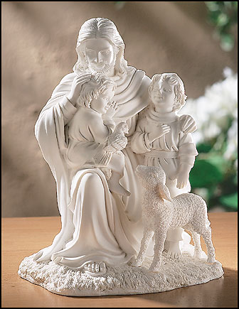 Jesus with the Children Figurine