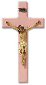 Pink Baby Tomaso Crucifix