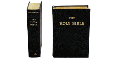 Douay-Rheims Bible, Large Print - Black Leather Hardcover