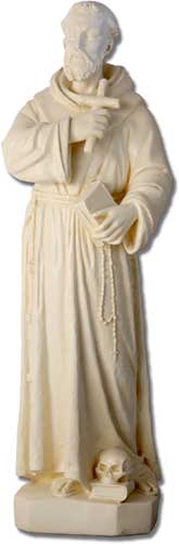 Saint Francis Holding Cross 38" Statue